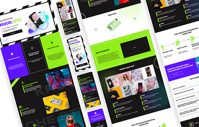 Kruche.Style design digital landing page ui vector web