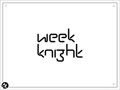 Week Knight wordmark. branding design graphic design illustration logo typography vector