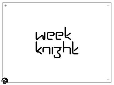 Week Knight wordmark. branding design graphic design illustration logo typography vector
