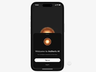 Aetheris AI Onboarding Flow ai animation artificial intelligence interaction mobile mobile design mobile ui onboarding ui user flow ux