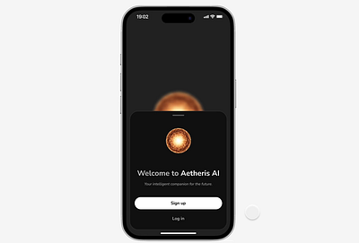 Aetheris AI Onboarding Flow ai animation artificial intelligence interaction mobile mobile design mobile ui onboarding ui user flow ux
