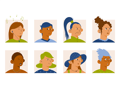 Characters adobe illustrator characters emotions illustration vector