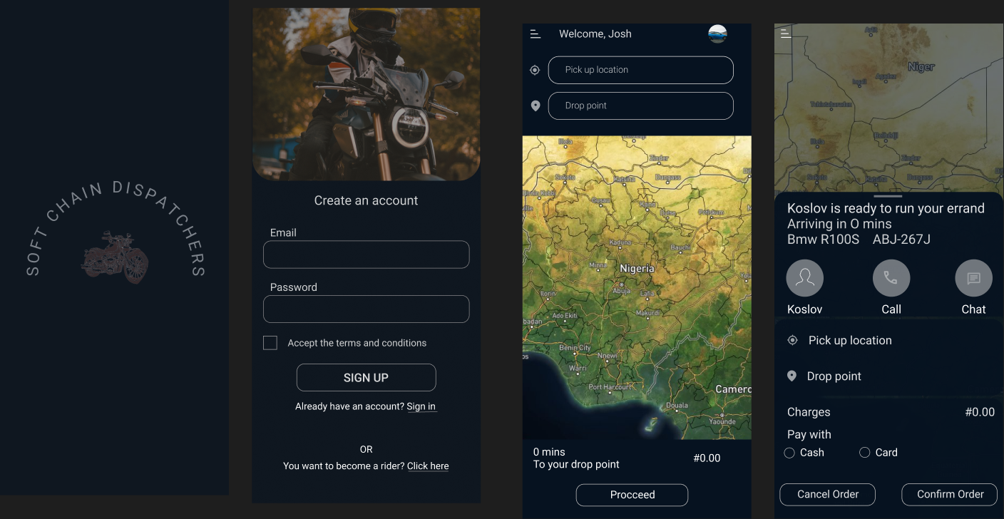 Dispatch Rider App UI Design by STEVELOVE💕💕 on Dribbble