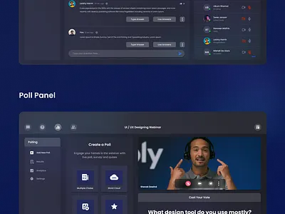 Q & A Panel of Webinar panel q a q a panel ui ux design webchat webinar website design