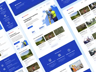 Geodezja - surveying company responsive web design branding case study design desktop figma geodesy landing page responsive web design rwd surveying ui uiux ux uxui web web design