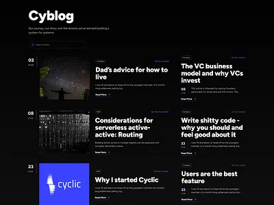 Cyclic Blog Concept - Cyblog blog branding design ui ux web website