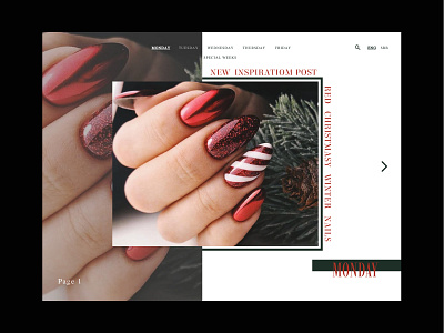 Nails | Red Christmas branding christmas inspiration design digital design fashion design fashion inspiration graphic design inspiration layout layout inspiration nails nails week ornaments red typography typography design ui ui design web design