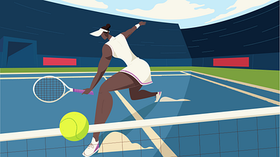 Tennis player athletes character design flat illustration sports tennis vector woman