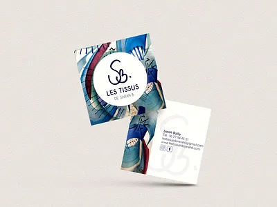 Les tissus de Sarah B l Business card branding card