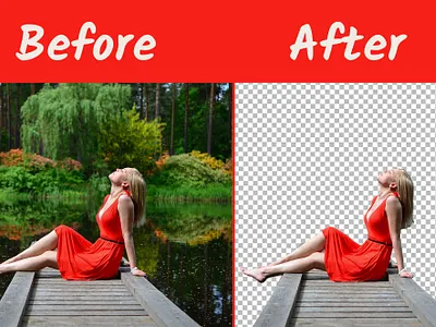 Background Removing background girl model photoshop red remove