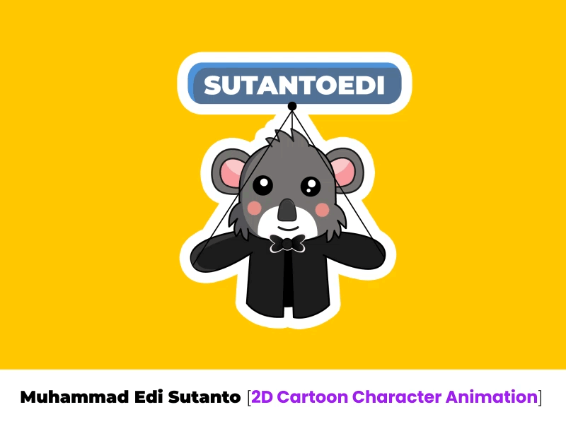 Animated Mascot Logo Cute Bear SUTANTOEDI 2d cartoon animated gifs animation avatar cartoon design graphic design illustration logo mascot motion graphics perfect loop stickers and emoji