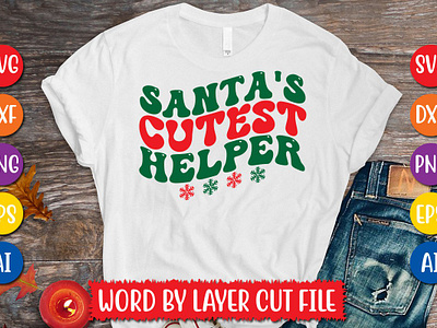 Santa's Cutest Helper cut file