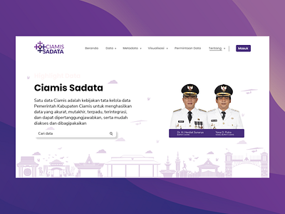 Ciamis Sadata Landing Page ciamis sadata diskominfo ciamis goverment kabupaten ciamis ui