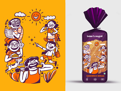 Baker's Magic - Package design branding design expression illustration india logo satishgangaiah ui vector