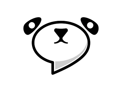 Panda Chat Logo animal app application branding business chat communication company design graphic design head icon illustration logo message panda technology vector