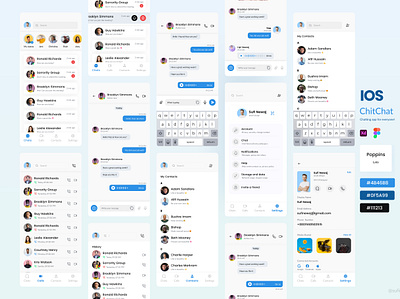 ChitChat Mobile App chat app conversation design ios app meeting app message messaging app mobile app product design team meeting ui ux video call voice call
