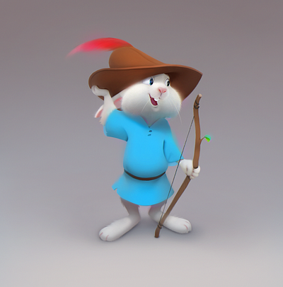 Rabbit Hood character characterdesign digitalart logo mascot design vector illustration