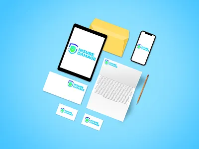 INSURE DAMGE LOGO DESIGN branding design graphic design illustration ui ux vector