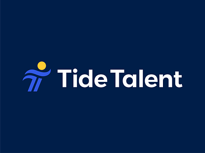 Tide Talent Logo Concept abdullah designs agency branding contemporary design graphic design human illustration instagram logo logo design logodesign logotype playful recruiters recruitment t letter talent tide