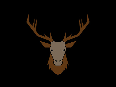 Reindeer logo 1 graphic design illustration logo vector