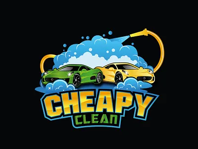 Car Washing Company Logo branding graphic design illustration logo design minimalist logo vector washing company logo