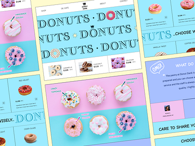 🍩 Donuts Shop Concept Design colorfull creative design team development e commerce graphic design landing landing page maximalism movadex online shop pink ui violet web design website