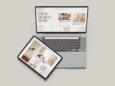 Laptop And Tablet Mockup abstract app design clean design device display gadget ios landing page landingpage mockup product design realistic simple smartphone ui uxdesign