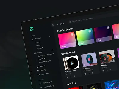 ProMusic NFT platform animation dashboard design flat home landing layo motion graphics music nft platform studio ui ux