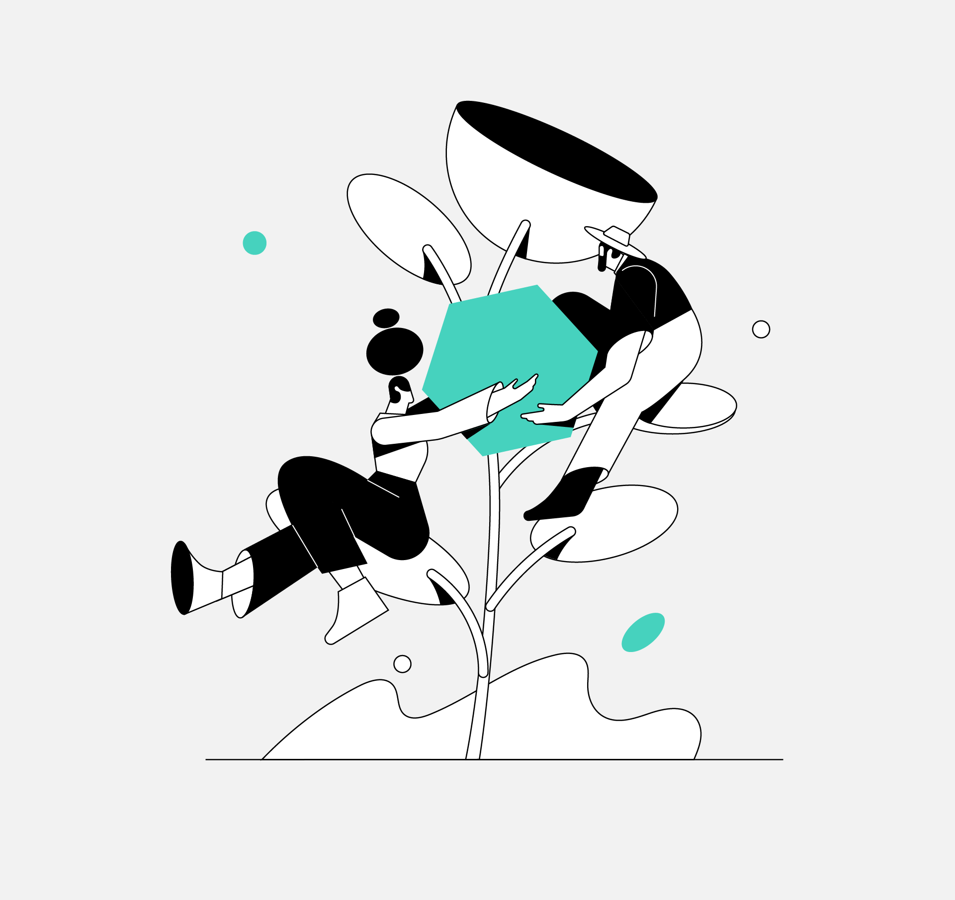 Huboo Growth business design ecommerce fulfilment line lineillustrations linework network people poses smallbusiness