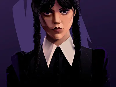 Wednesday character children illusration illustration vector