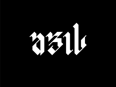 Azil custom lettering blackletter custom type identity lettering logo logotype type typography