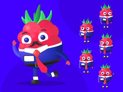 Raspberry officer art character characterdesign illustration illustrator police raspberry vector