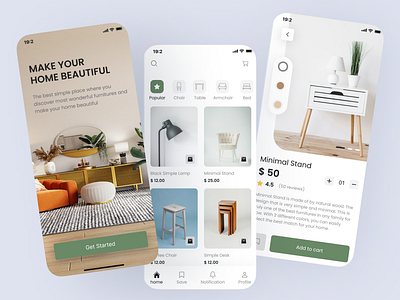 Mobile App - Furniture Ecommerce App branding ecommerce app furniture ecommerce app graphic design mobile app ui ui design