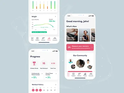 Product design for Spren app b2b concept design design concept figma fitness health healthy habits ios app mobile product product design research sport ui ux ux research ux ui design wellness