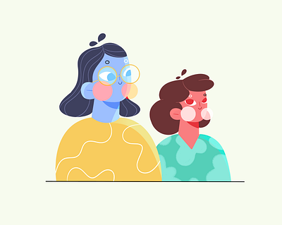Mother and daughter 2d abstract adobe illustrator cartoon character design commercial concept art design editorial family female flat graphic design illustration illustrator mother procreate vector website illustration woman