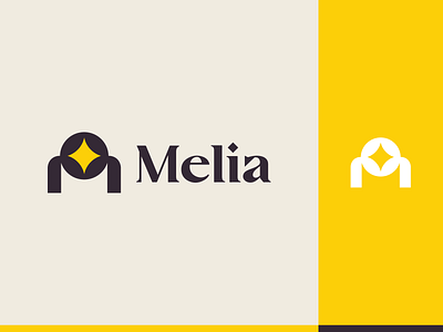 Melia M✦ Logo animation app bold brand brand identity branding design graphic design icon identity illustration logo logo design logo mark minimal modern typography ui ux vector