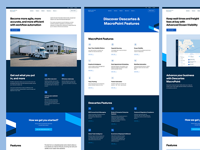 Descartes MacroPoint - Other pages feature logistics shipping solution ui website