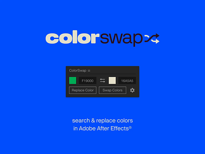 ColorSwap adobe aescripts after effects plugin replace script search search and replace tool