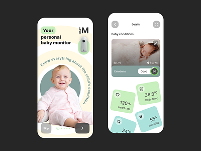 Baby M - Mob App Design branding design graphic design illustration logo ui ux vector web design website design