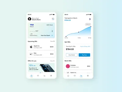 Credit card Finance app app design branding clean ui creditcard app finance app minimal colour app minimal spp mobile app ui ui ux