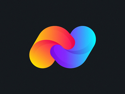 N Version 1 branding gradient logo mark n symbol ui vector