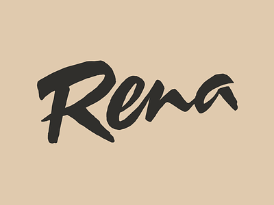 Rena brushpen calligraphy handmade lettering logo logotype typo typography