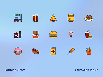 Junk Food Icon Group animation design icon