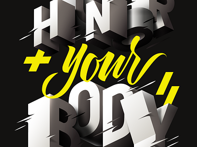 Honor your body body brushpen calligraphy gym honor illustration lettering technogym typo typography vector workout