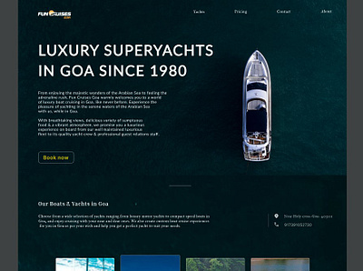 Re design of FUNCRUISES Website aesthetic app branding design graphic design illustration landing page logo ui ux vector