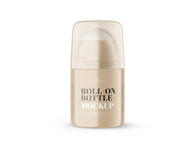Plastic Roll-On Bottle - PSD Mockup 3d blender 3d bottle cosmetic editable glossy mockup package packaging photoshop plastic product psd render roll on template visualization