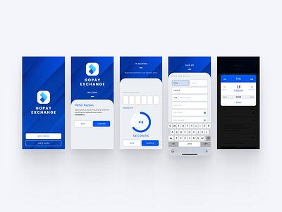 App Design - GoPay Exchange app appdesign design figma mobile mobileapp mobileappdesign mobiledesign sketch ui uidesign uiux uxdesign xd