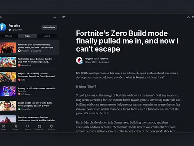 Gaming news companion | article blog gamedev games gaming news newsletter press rss