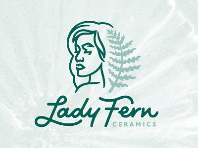 Lady Fern Ceramics Logos artist branding ceramics design identity illustration logo type typography vector