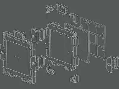 Electron NDT - branding, motion and exhibition design branding illustration technical drawing